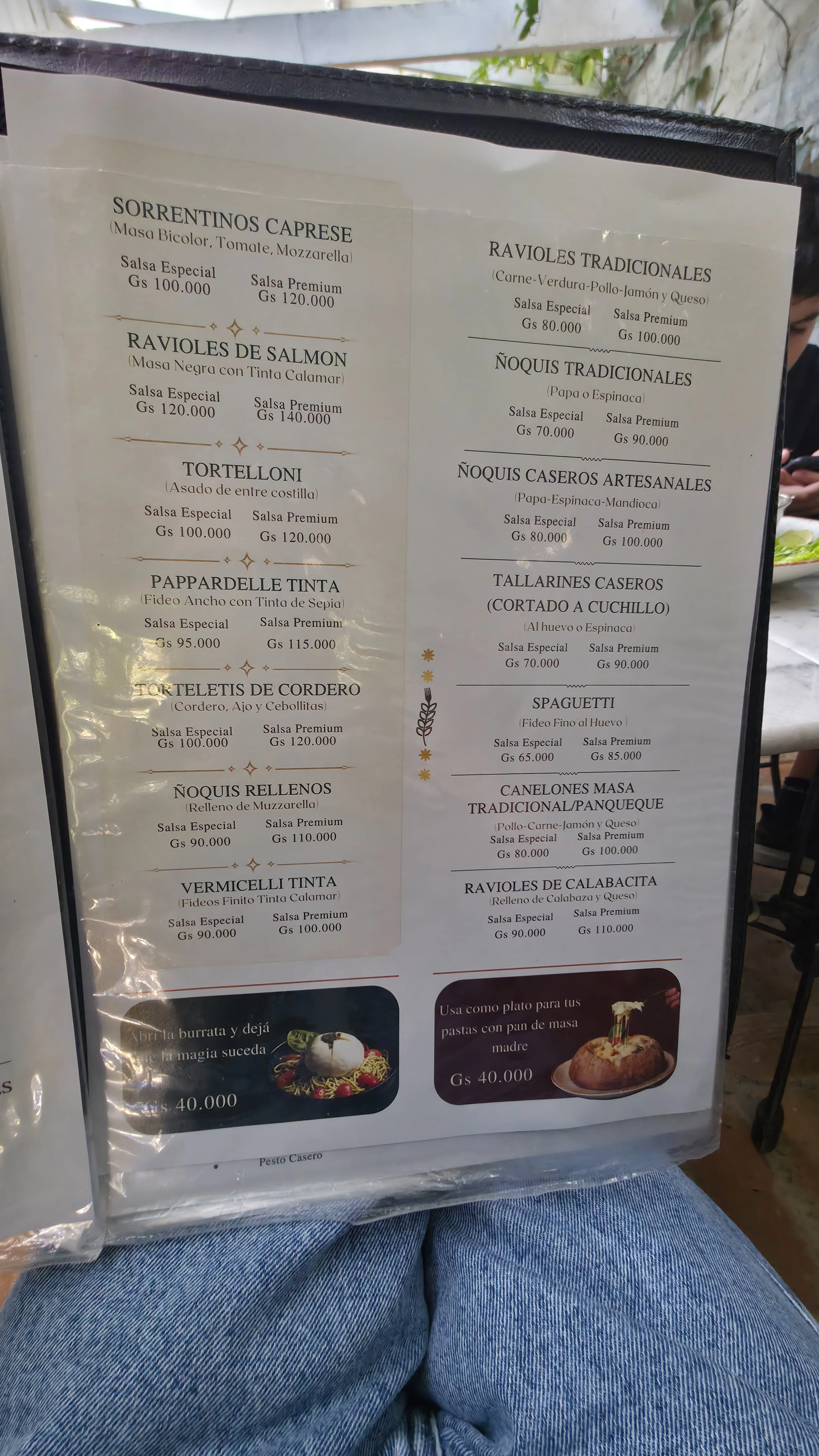 Menú de Bucca San Bernardino — página 3