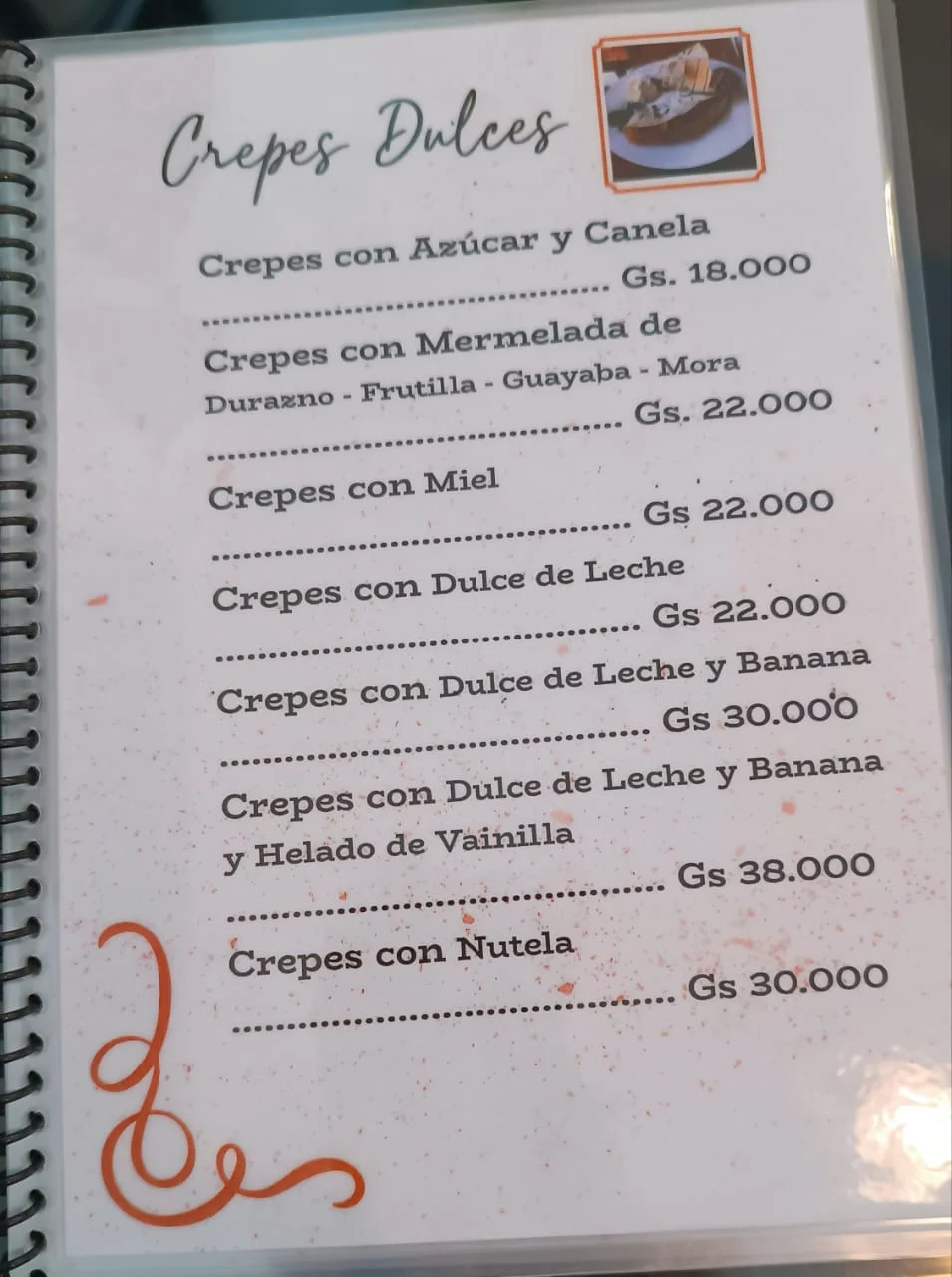 Menú de Creperia Cafe Casa Vital — página 2