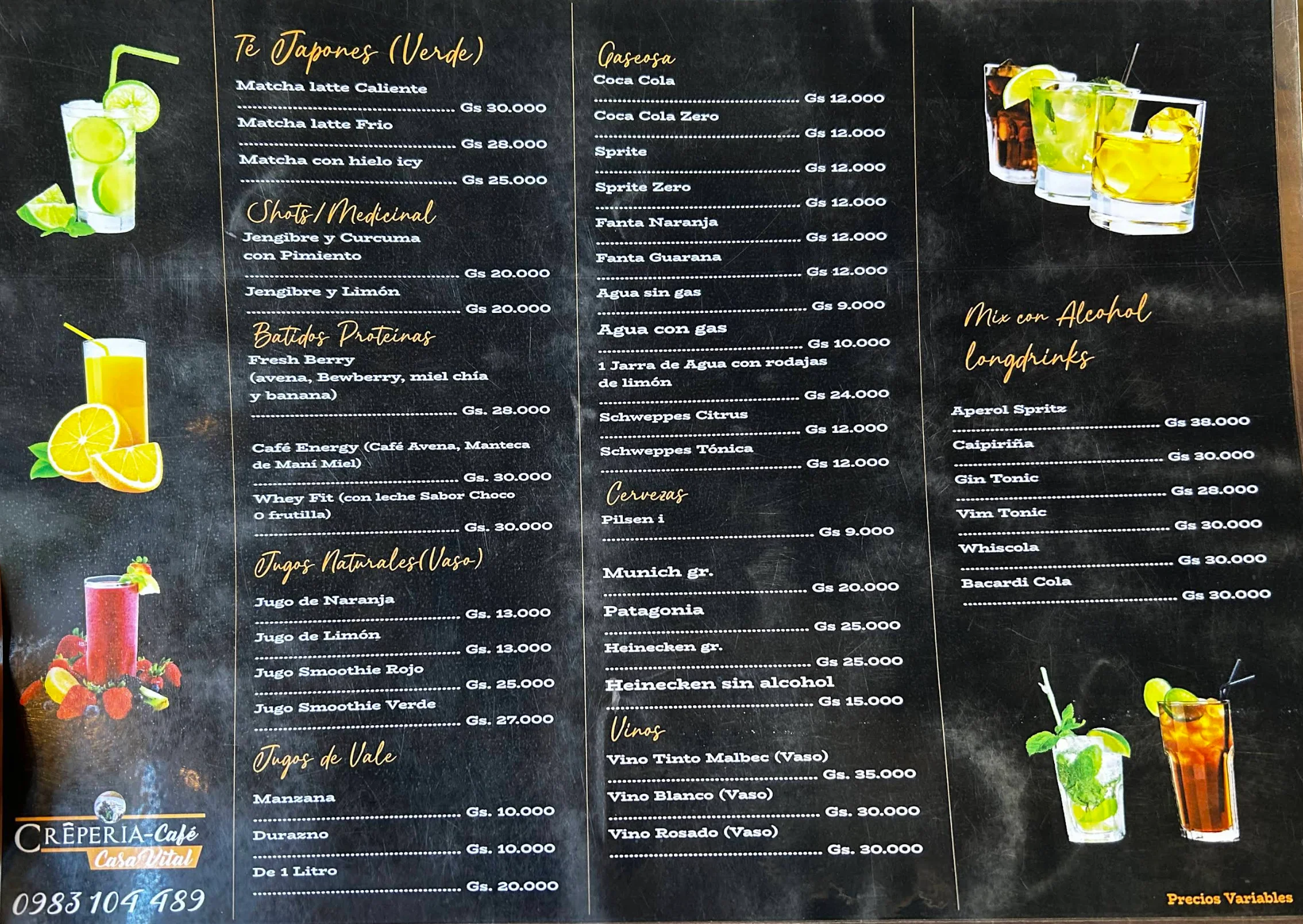 Menú de Creperia Cafe Casa Vital — página 10