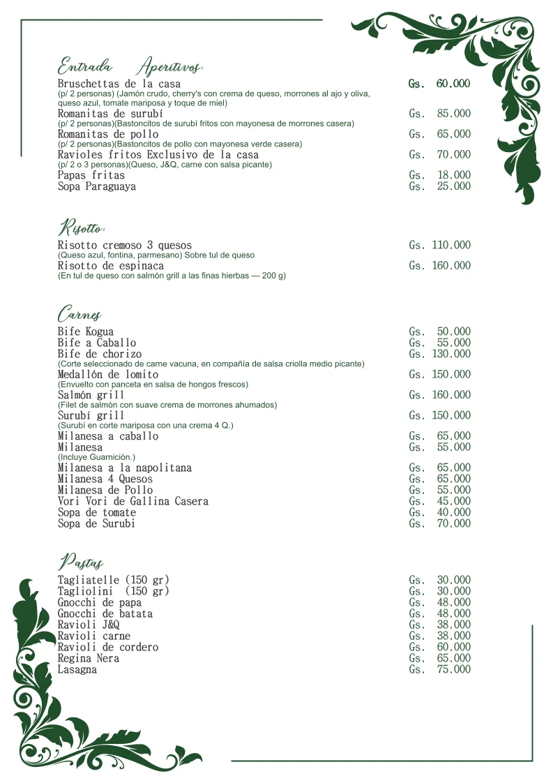 Menú de El Balcón de Sanber — página 2