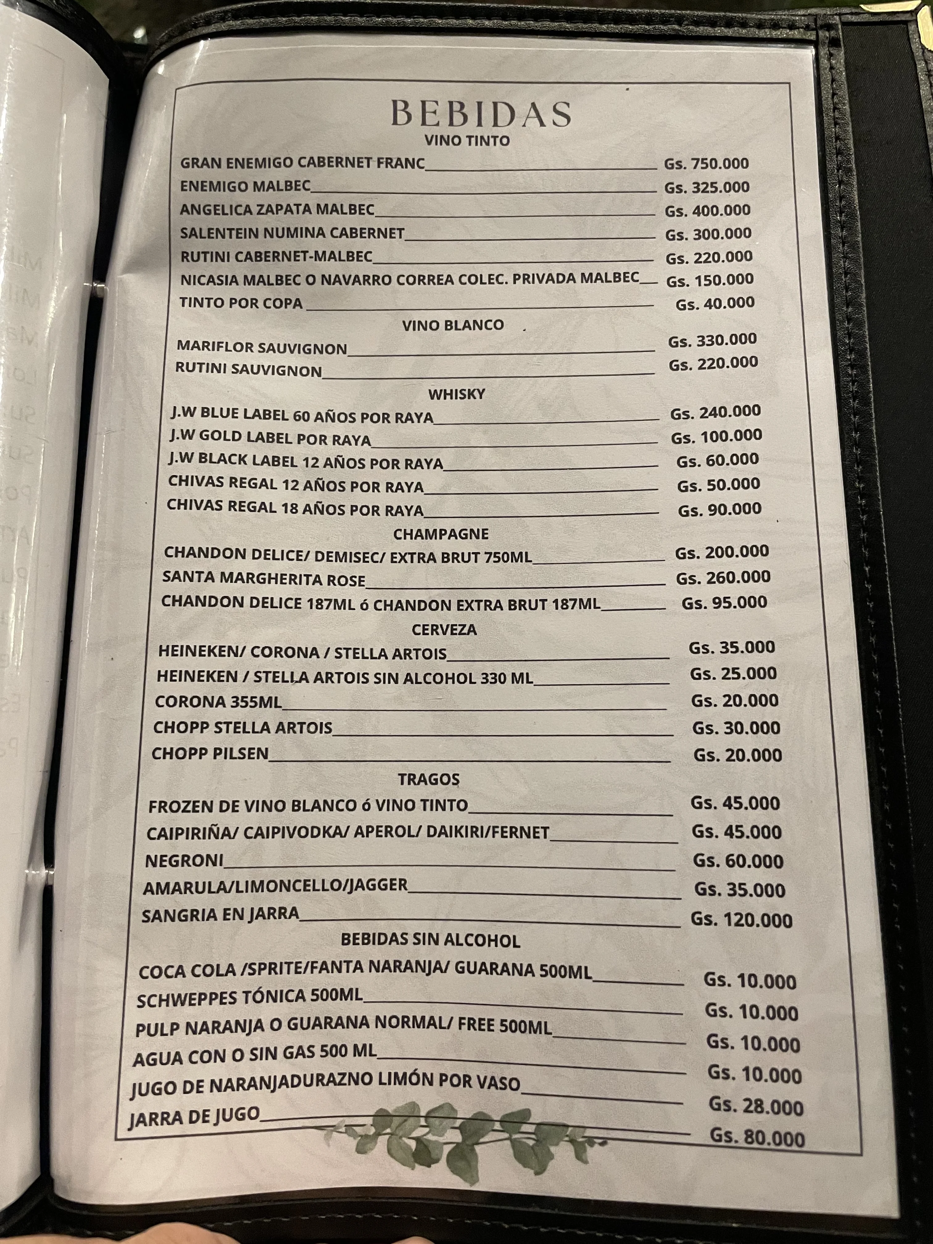Menú de Tatano Posada Boutique — página 2